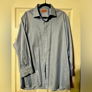 Hickey Freeman Contemporary Fit dress shirt. Neck size 17.5  32/33 light blue